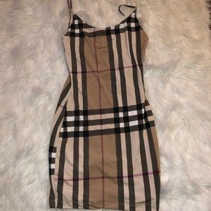 Plaid midi dress